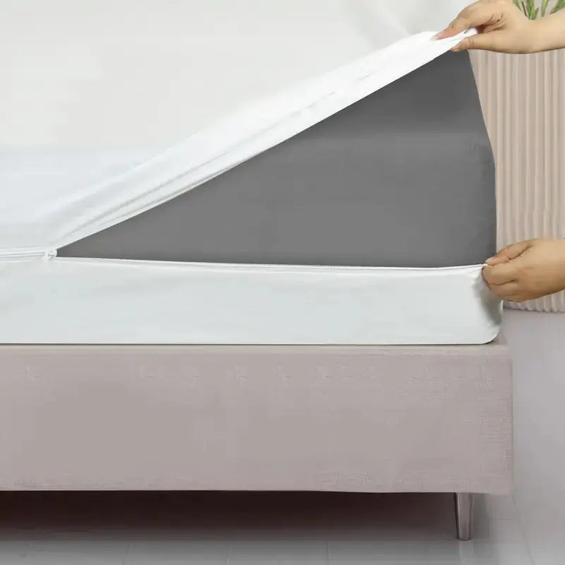 Zippered Mattress Encasement - Waterproof Mattress Protector Queen Size Bed - Mattress Pad Cover Encasement Twin Full King