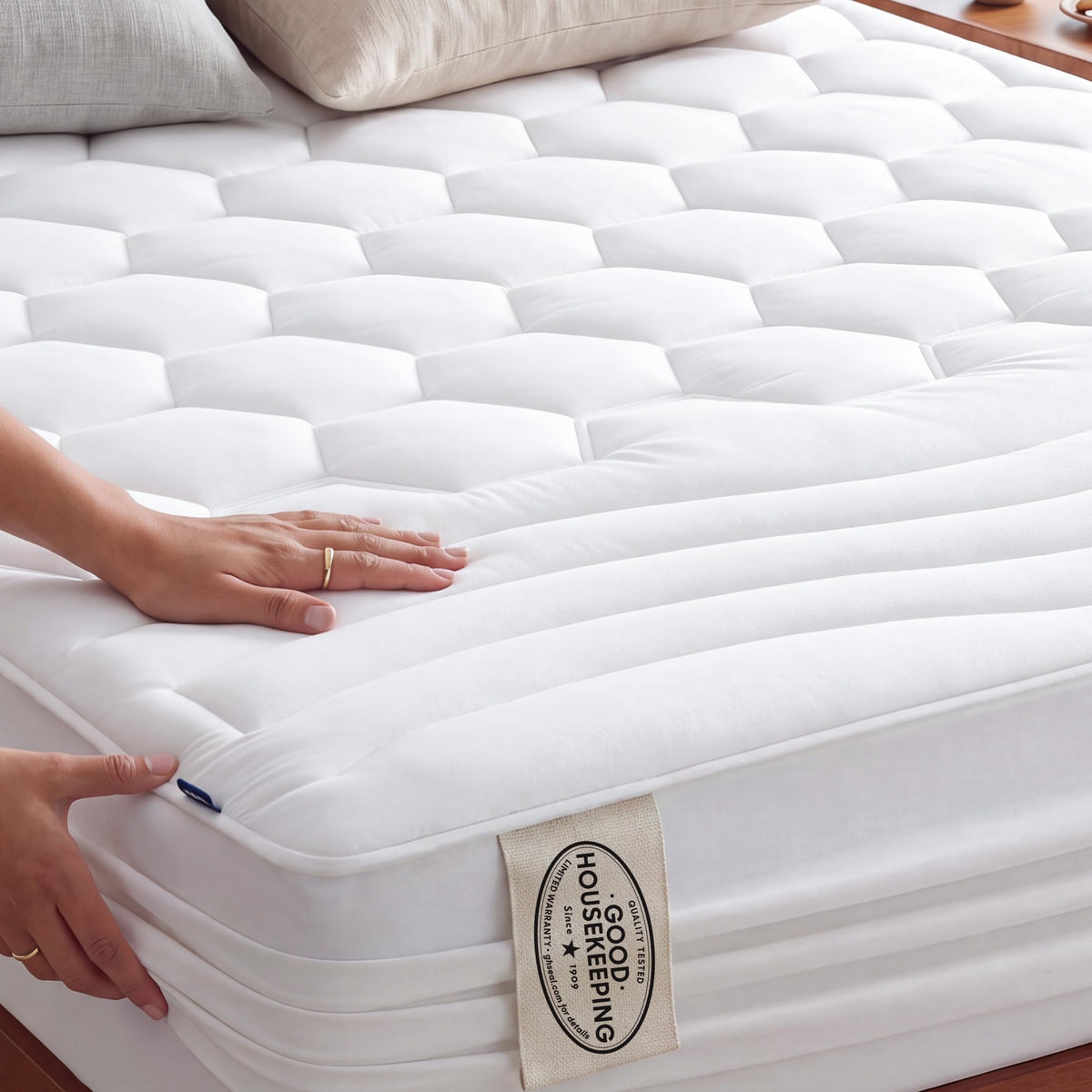 Bedsure Queen Mattress Pad, Mattress Topper with 8-21 Inches Deep Pocket