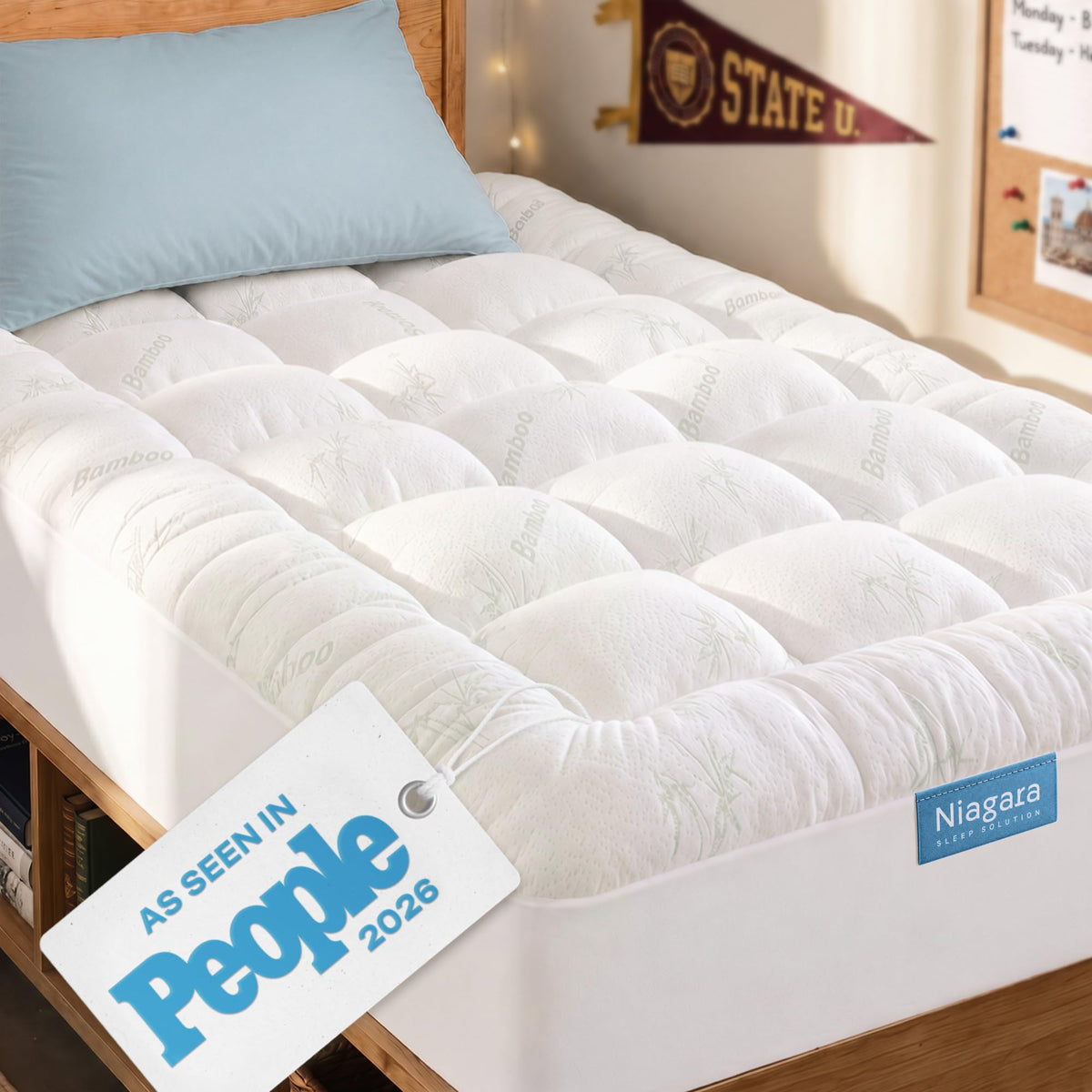 Niagara Sleep Solution Twin Ultra Soft Mattress Topper — Back Pain Relief