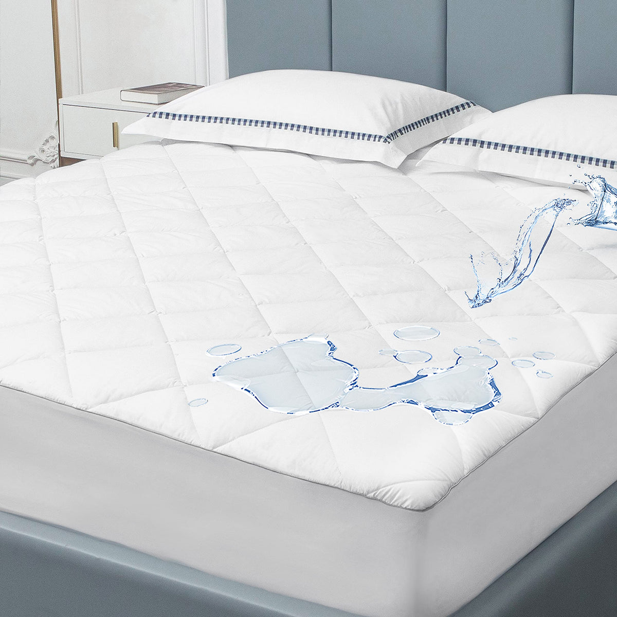 Sunflower Queen Mattress Pad, Cotton Mattress Cover Protector, Thick