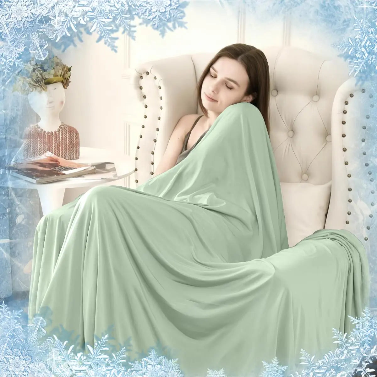 Reversible Cooling Blanket for Hot Sleepers, 0.43 Q-max Cold Touch, Lightweight Ultra-Thin Summer Throw Blanket, Soft Cool Blanket for Bed, Sofa, Travel, Dorm, Office, Gift for Women Men, Soft Comfy Blanket, Cooling Throw Blankets