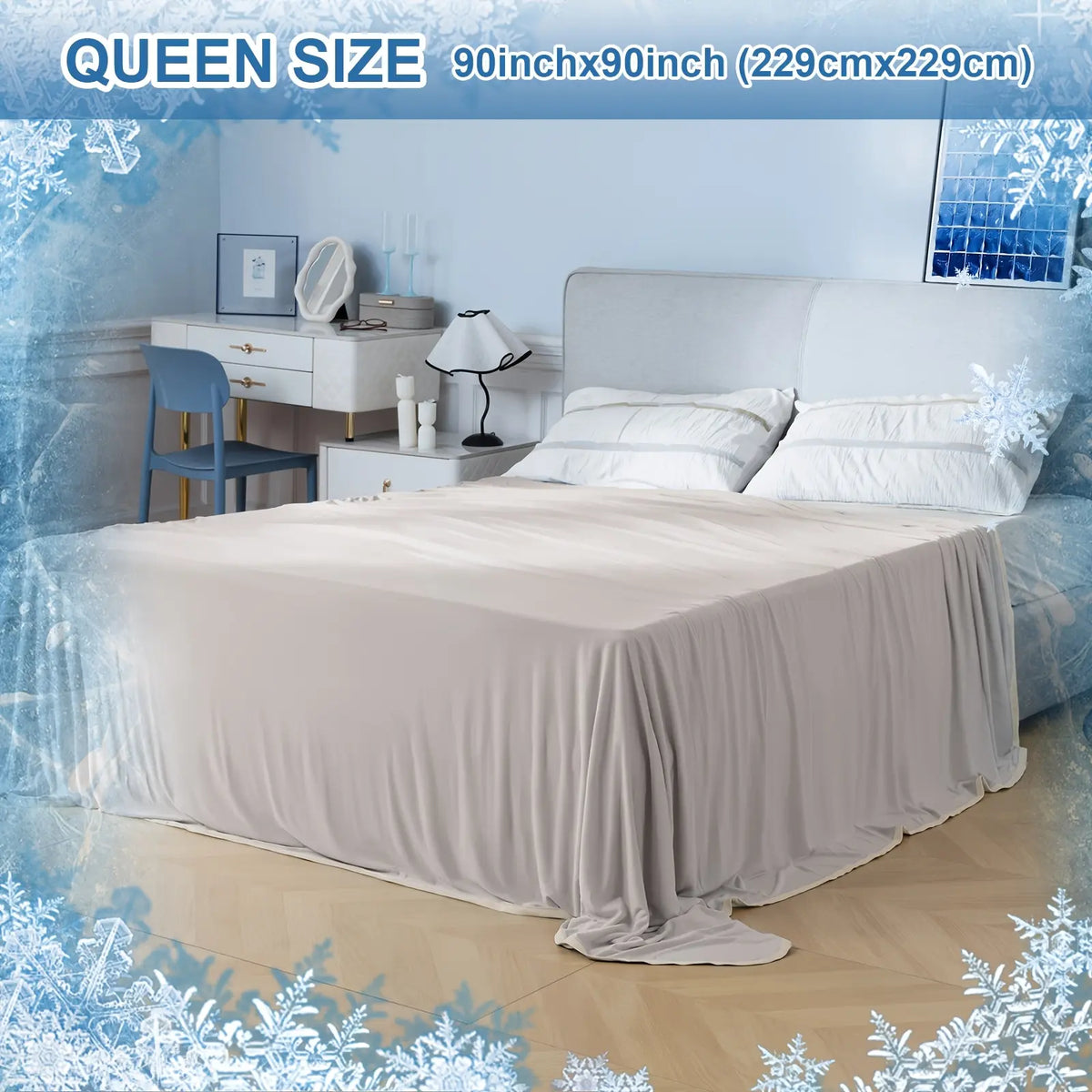 Back to School Summer Cooling Soft Blanket, Double‑Sided Cool Effect Lightweight Breathable Bed Throw, OEKO‑TEX Standard 100, Heat‑Dissipating Prevent Night Sweats for Sofa Camping Picnic Travel Outdoor Use