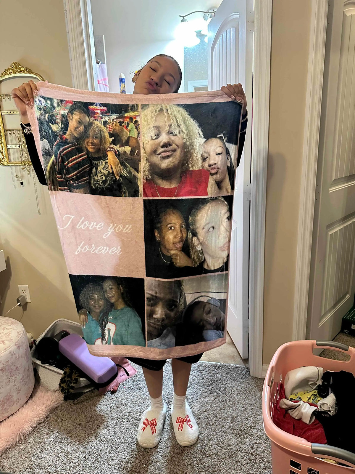 BARLEY ONE Click “Shop Chat”, Send Photos, Custom Photo Couples Blankets, These Personalized Couples Photo Blankets are Made of Soft Flannel, Perfect for Weddings, Mother's Day, Valentine's Day, Birthday Gift, Meaningful Mother's Day Gift