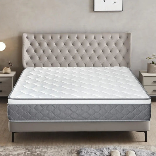 14 in Medium Firm Hybrid Premium Bed Mattress - Memory Foam, Pocket Spring, Motion Isolation, Multi-Size (Twin, Full, Queen, King) In-a-Box