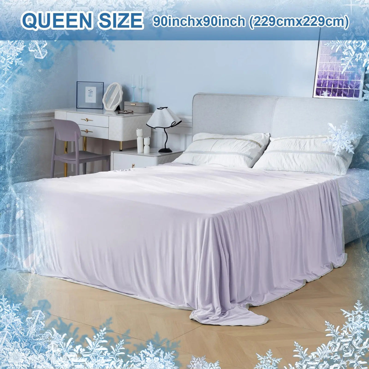 Back to School Summer Cooling Soft Blanket, Double‑Sided Cool Effect Lightweight Breathable Bed Throw, OEKO‑TEX Standard 100, Heat‑Dissipating Prevent Night Sweats for Sofa Camping Picnic Travel Outdoor Use