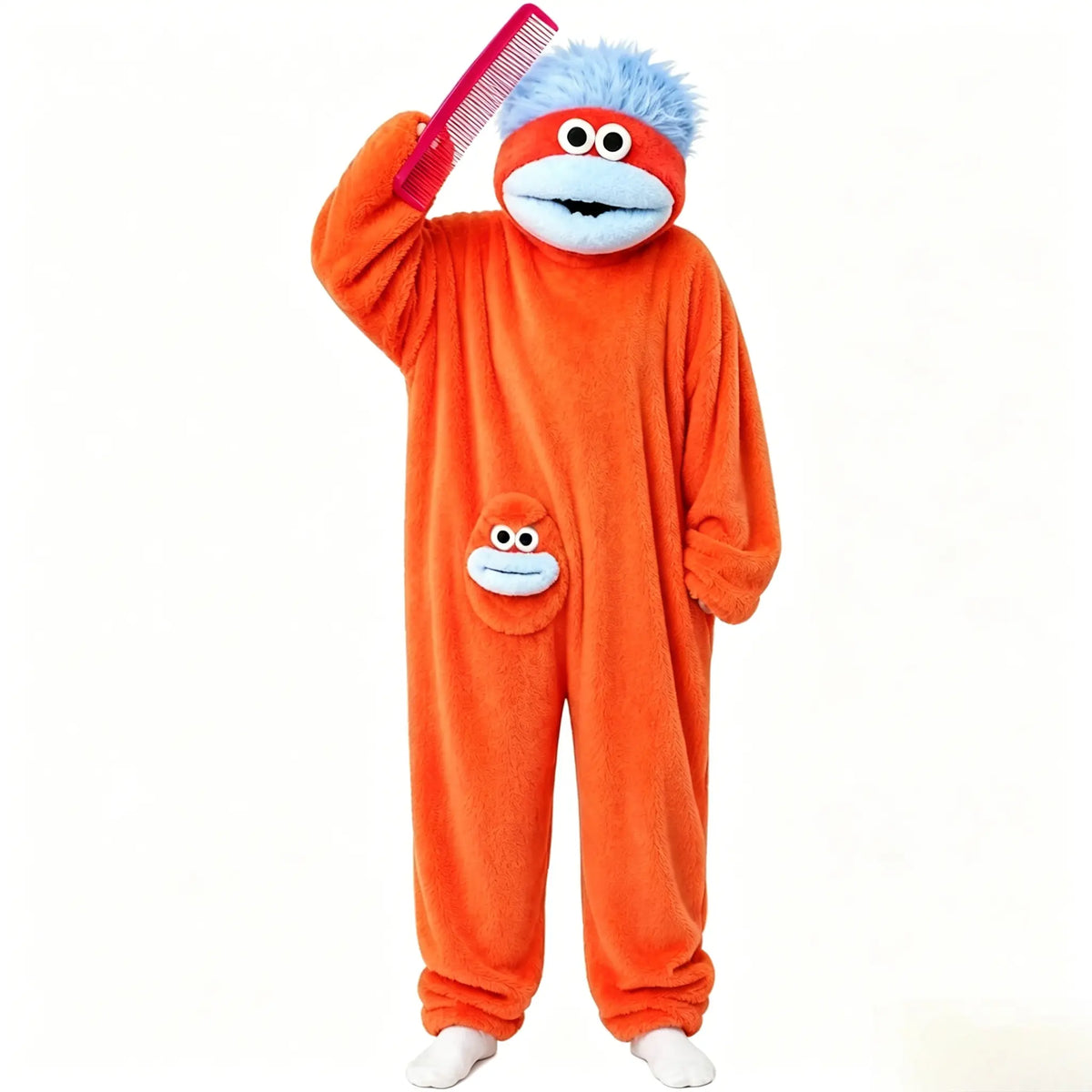 Funny Big Mouth Monster Wearable Blanket Hoodie, Soft Fluffy Flannel Fleece, Oversized Hooded Throw, One Size for Adults, Halloween Party Blanket, Soft Blankets And Throws