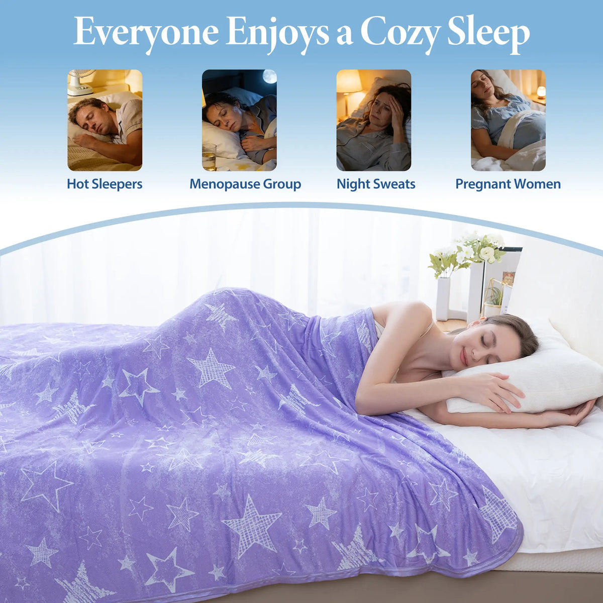 Queen Size & Twin Size Cooling Blanket - Nylon Fabric Cooling Bedding, Soft Silky-Soft Breathable Moisture-Wicking Dualtemp Sides Thin Layer, Easy Layering Easy Clean for Hot Sleepers Night Sweats, Summer Bedding Gift,sohochic