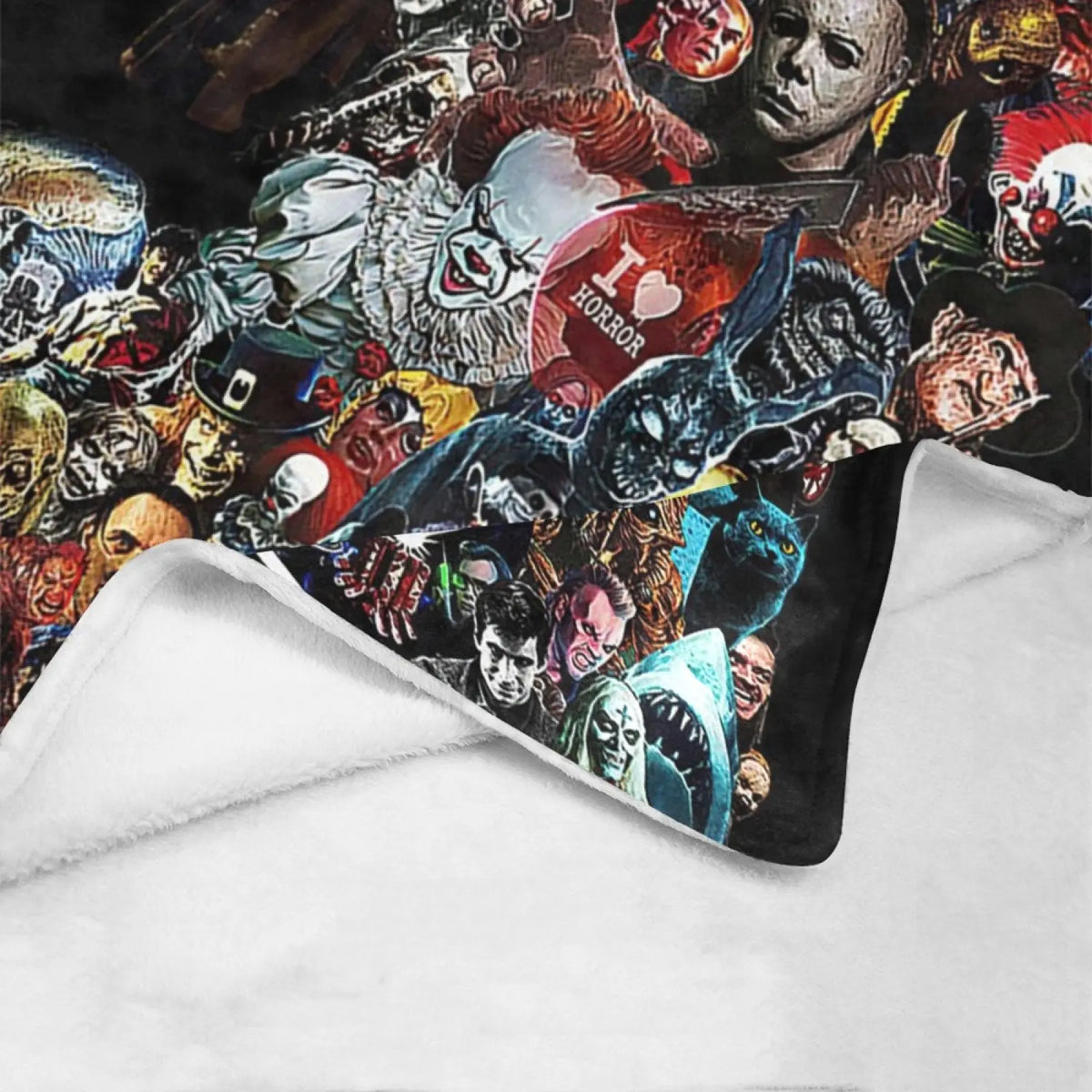 Halloween Blanket No You Hang Up Horror Movie Character Blanket Gift Serial Killers Blanket Spooky Season Couch Bed Sofa Soft Lightweight Warm Cozy Flannel Fleece Bed Blanket Microfiber Furry horror  blanket Thin-style air conditioning blanket