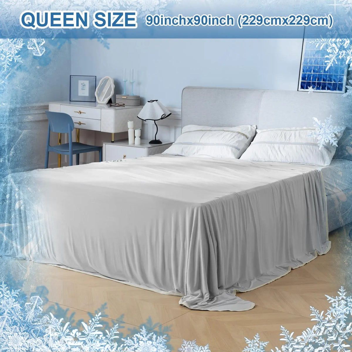 Back to School Summer Cooling Soft Blanket, Double‑Sided Cool Effect Lightweight Breathable Bed Throw, OEKO‑TEX Standard 100, Heat‑Dissipating Prevent Night Sweats for Sofa Camping Picnic Travel Outdoor Use