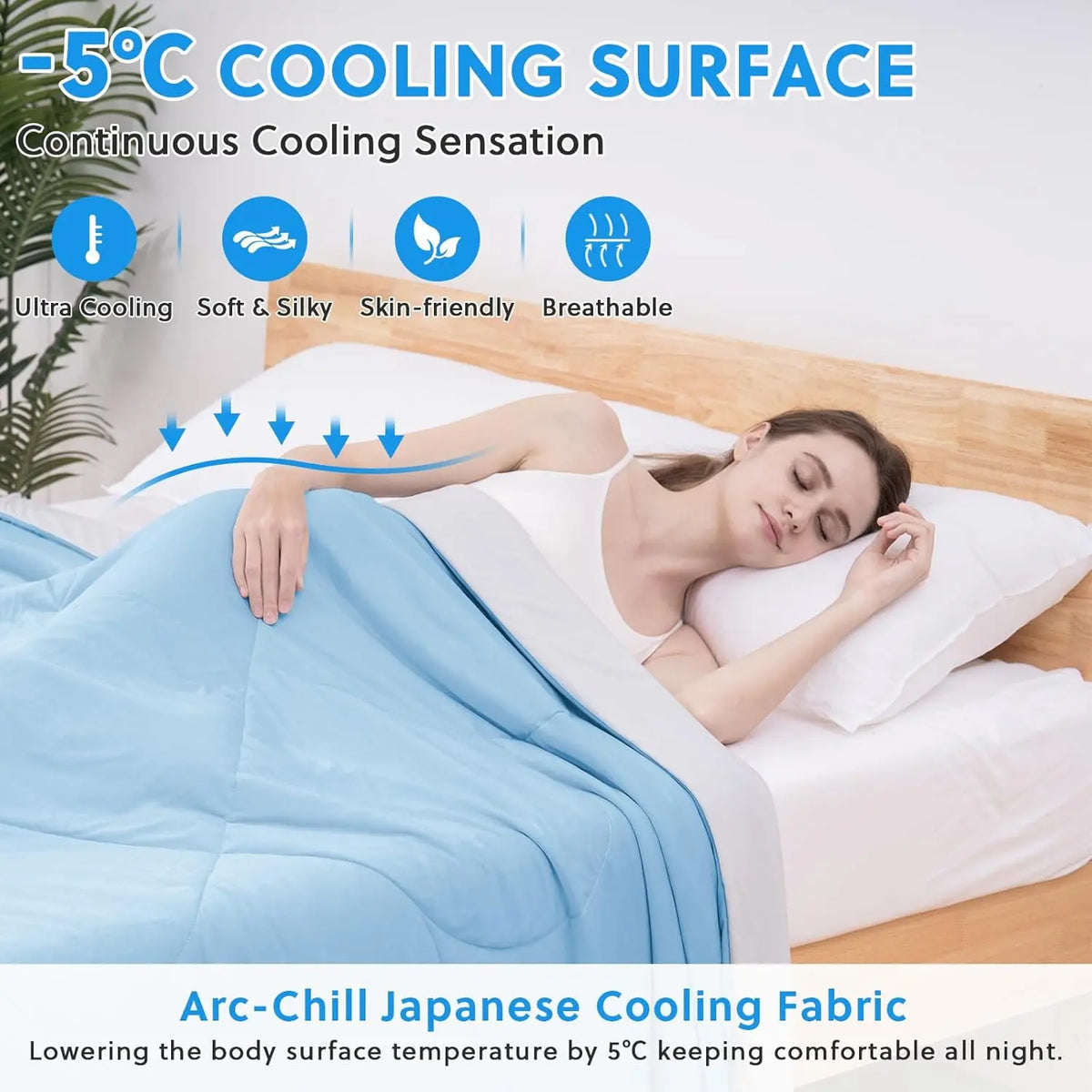 Queen Size & Twin Size Cooling Blanket - Nylon Fabric Cooling Bedding, Soft Silky-Soft Breathable Moisture-Wicking Dualtemp Sides Thin Layer, Easy Layering Easy Clean for Hot Sleepers Night Sweats, Summer Bedding Gift,sohochic