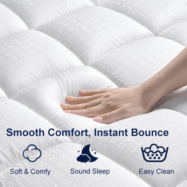 ACCURATEX Full Mattress Pad, 400TC Cotton Pillow Top Double Layer Cover