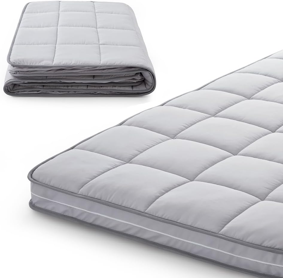Jamdok 3Inch Twin Mattress Topper Cover(Only Cover),Zippered,75 x 38”
