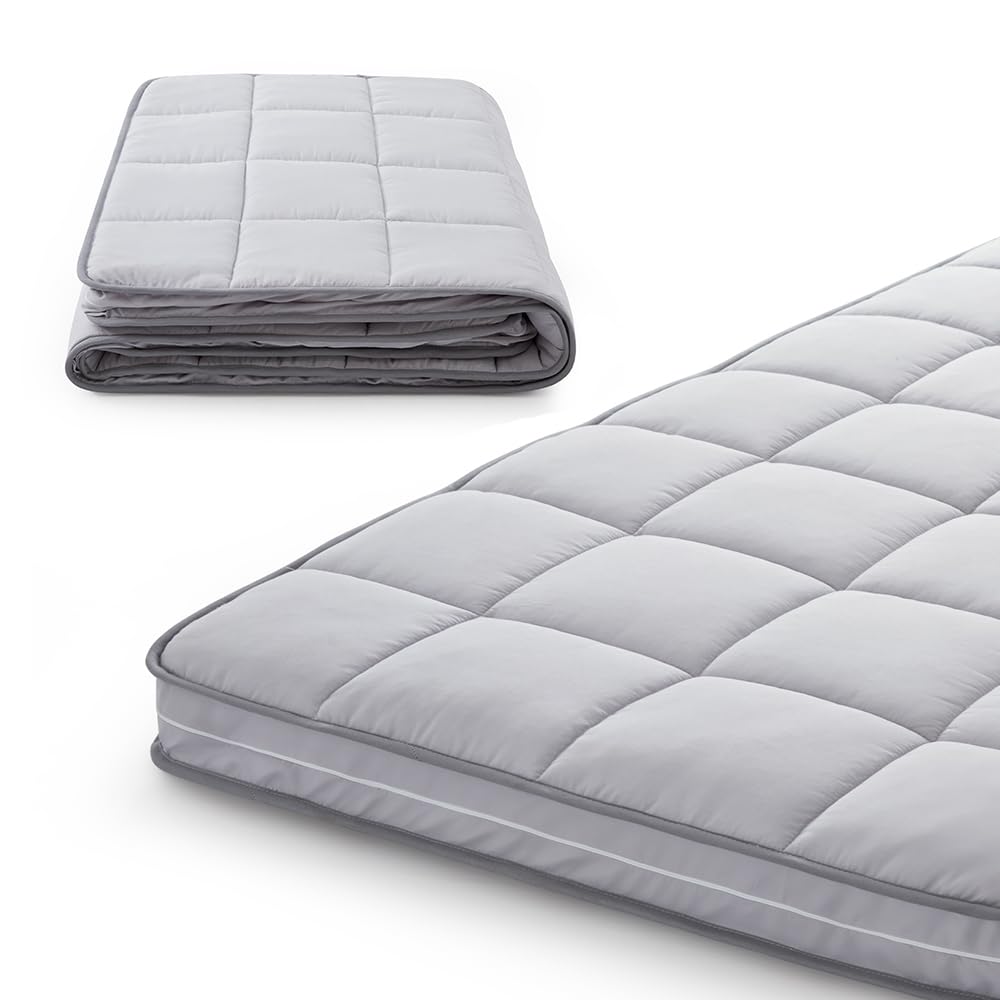 Jamdok 3Inch Twin Mattress Topper Cover(Only Cover),Zippered,75 x 38”