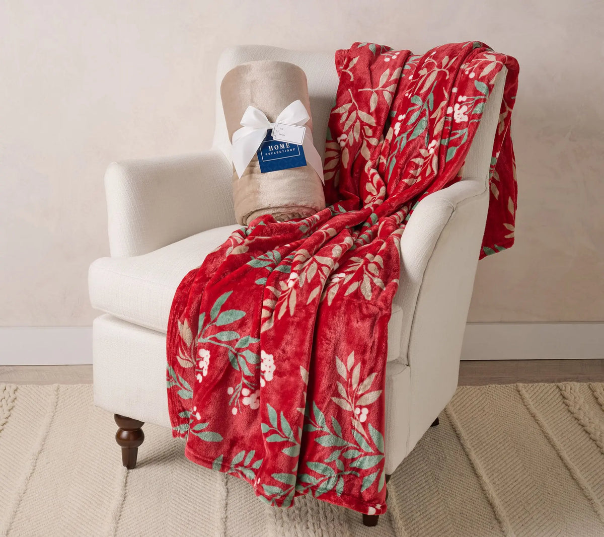 Home Reflections Set of 2 Holiday Throws