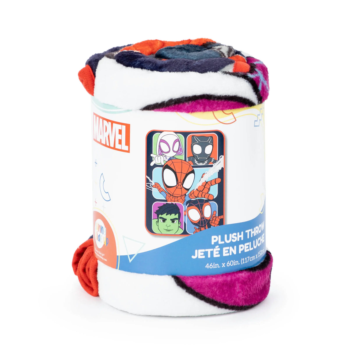 Disney Sunny Side Up Marvel Spidey & His Amazing Friends Soft Throw Blanket for Kids' Bedding, Boys Room Decor, Cool Gifts for Kids, Room Stuff for Boys