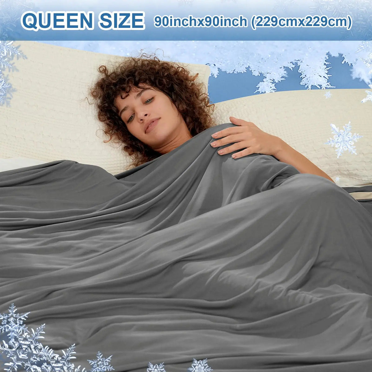 Back to School Summer Cooling Soft Blanket, Double‑Sided Cool Effect Lightweight Breathable Bed Throw, OEKO‑TEX Standard 100, Heat‑Dissipating Prevent Night Sweats for Sofa Camping Picnic Travel Outdoor Use