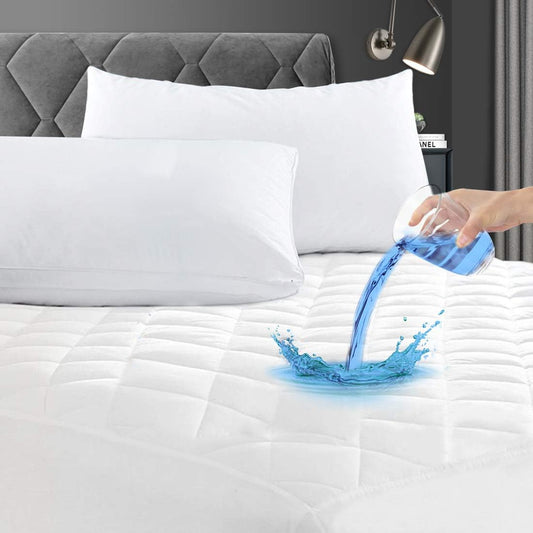 GRT King Waterproof Mattress Pad, Hollow Cotton Quilted Mattress Protector