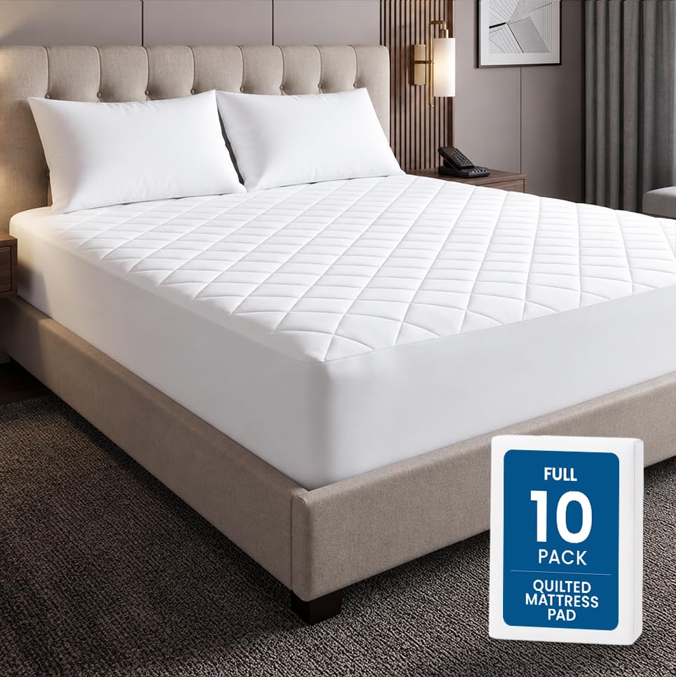 Queen Mattress Pad, Quilted Mattress Protector Topper fits 16" Deep Pocket