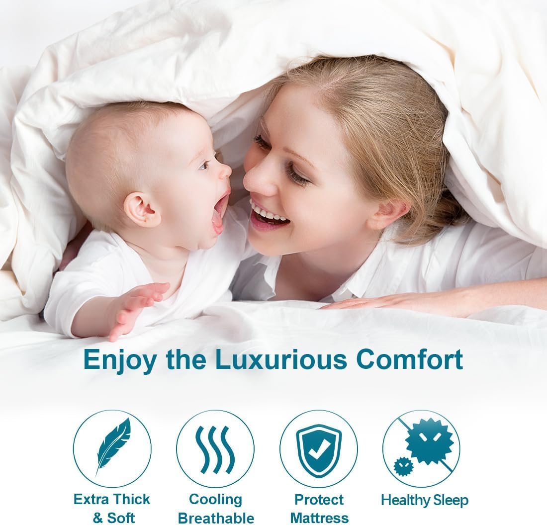 King Mattress Topper, 900 GSM High-Fill Design, Fuller & Plusher Feel
