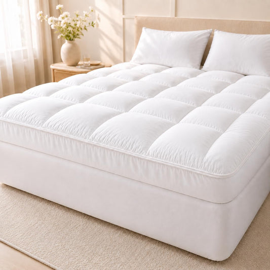 SafeRest CloudGuard - Full Size Hybrid Mattress Protector & Pad (Extra Padded) - Waterproof Quilted Pillow Top Mattress Cover - Thick, Plush & Fitted Mattress Topper for Bed