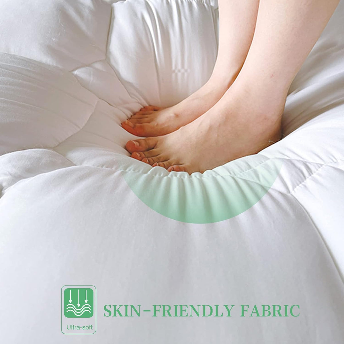 UNILIBRA Twin Size Mattress Pad Cooling Rayon from Bamboo, Quilted Fitted Mattress Protector Pillow Top Single Mattress Cover with Deep Pocket Up to 19 Inches, Ultra Soft Filling Mattress Topper