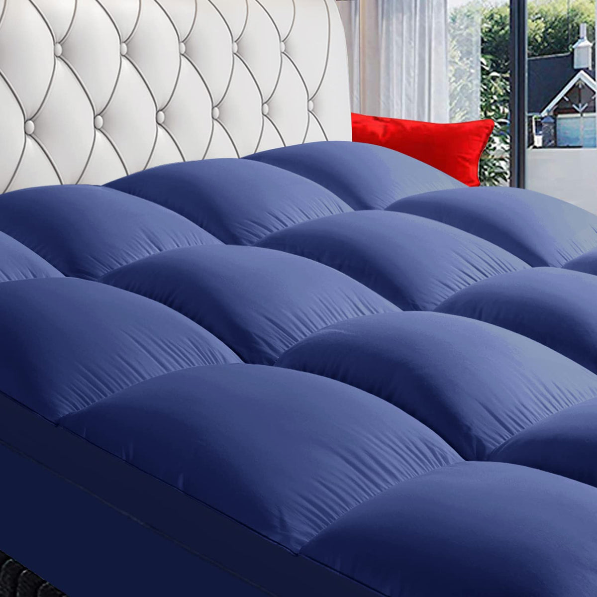 COONP King Mattress Topper, Extra Thick Pillow Top Mattress Pad Cover