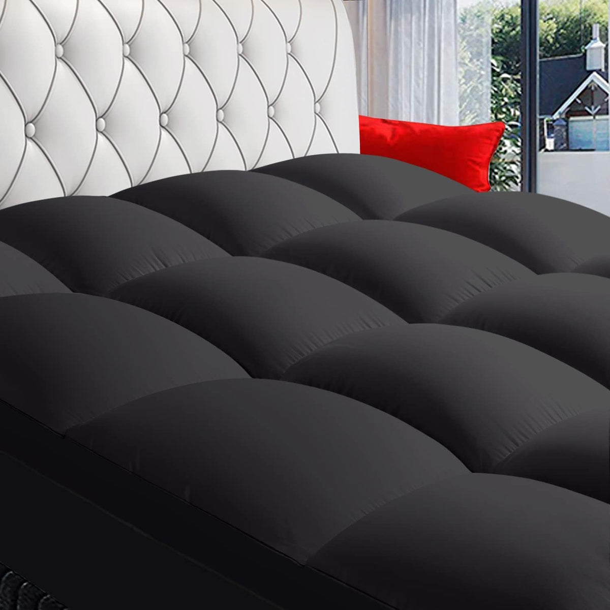 COONP King Mattress Topper, Extra Thick Pillow Top Mattress Pad Cover