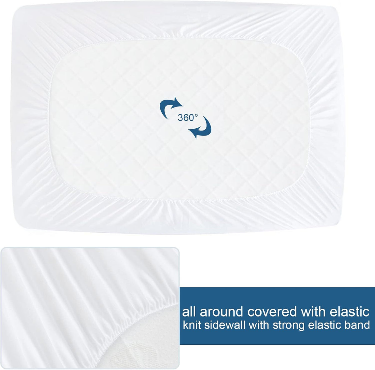 Queen Size Mattress Protector Waterproof,Absorbent Fitted Sheet