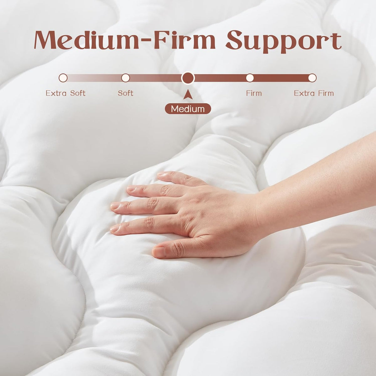 4 Inch Memory Foam Mattress Topper Back Pain Relief Queen Size