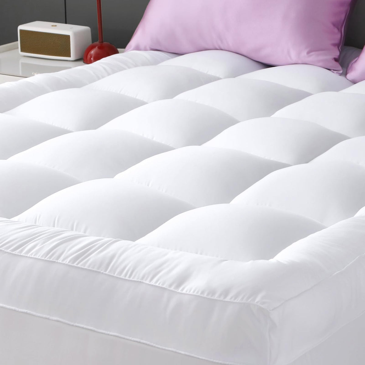 YUGYVOB Queen Mattress Topper Extra Thick, Cooling Plush Mattress Pad