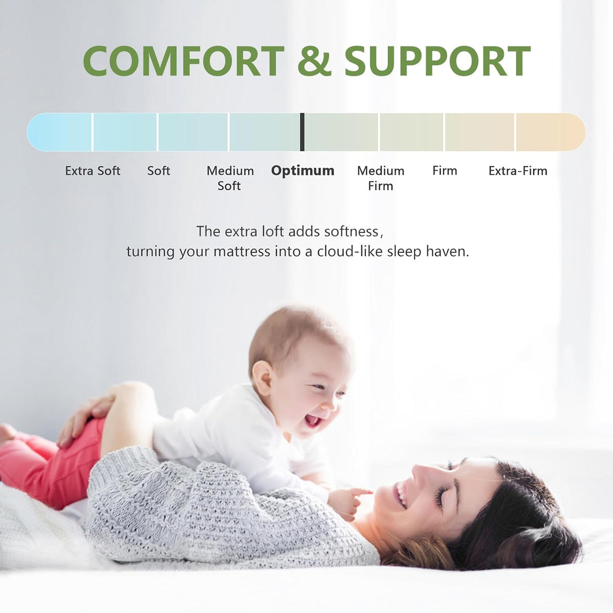 PATSBA Full Size Mattress Topper for Back Pain,Premium Viscose Made from Bamboo 1200 GSM Extra Thick Mattress Pad,Quilted Fitted Pillow Top Mattress Cover with Deep Pocket Up to 21 Inches（54 * 75inch）
