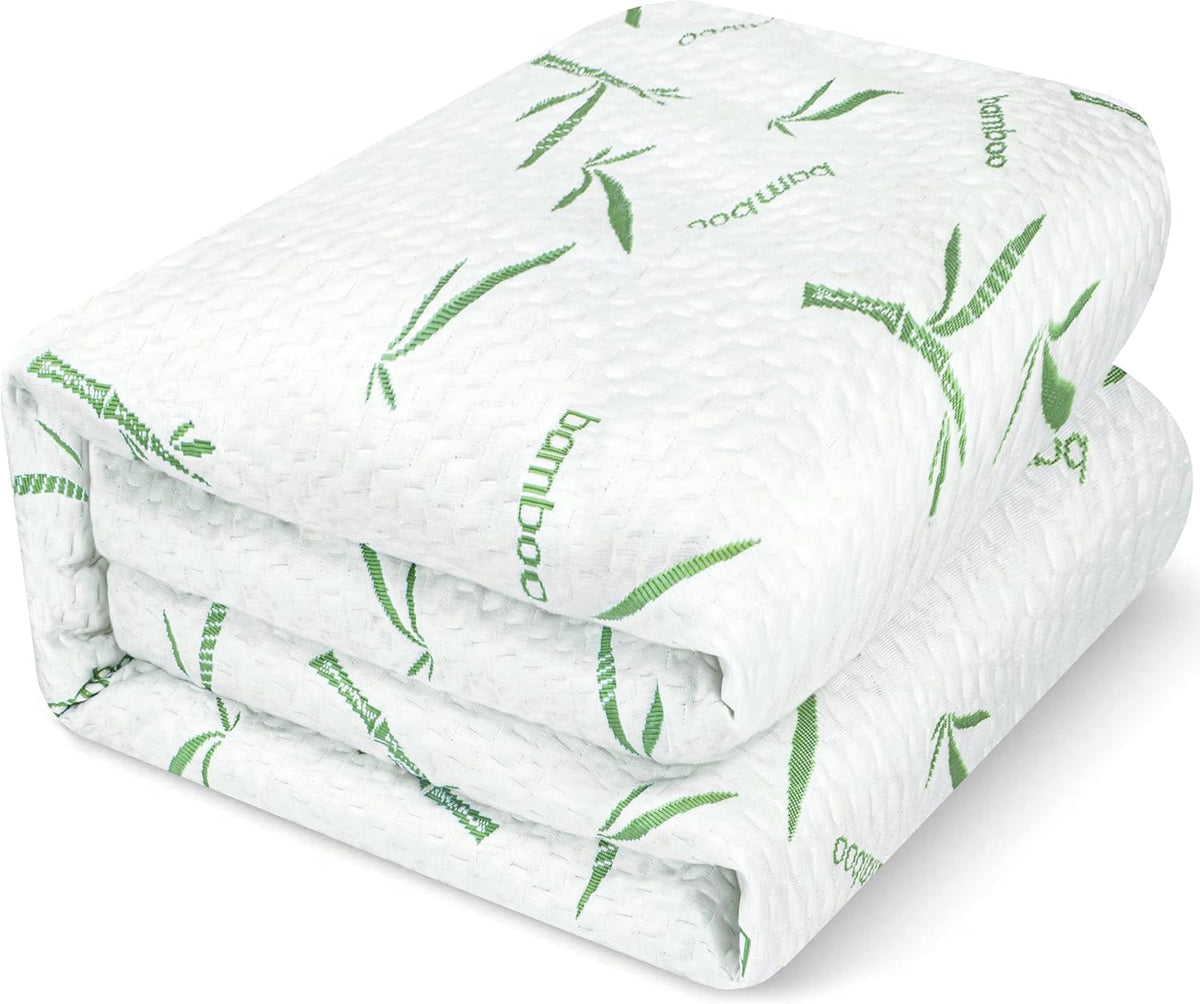 Bamboo Viscose Waterproof Mattress Protector Queen Size, 17" Deep Pocket