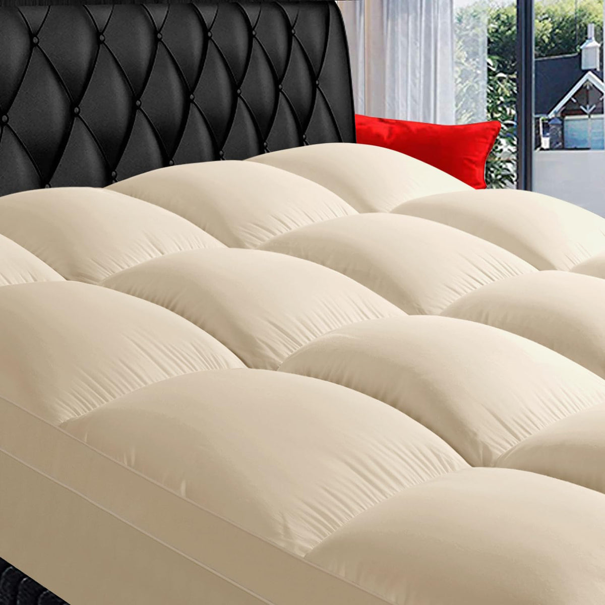 COONP King Mattress Topper, Extra Thick Pillow Top Mattress Pad Cover