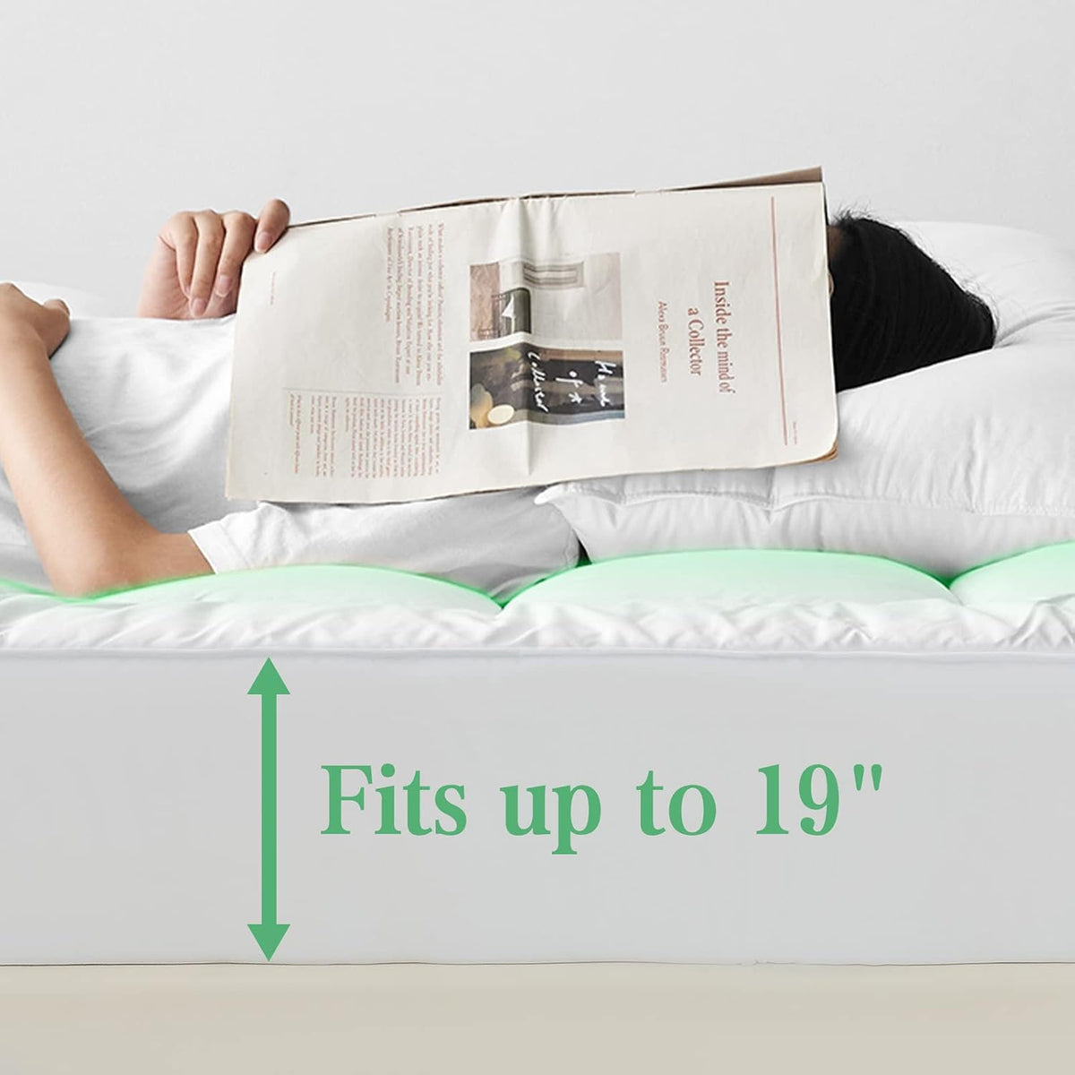 UNILIBRA Twin Size Mattress Pad Cooling Rayon from Bamboo, Quilted Fitted Mattress Protector Pillow Top Single Mattress Cover with Deep Pocket Up to 19 Inches, Ultra Soft Filling Mattress Topper