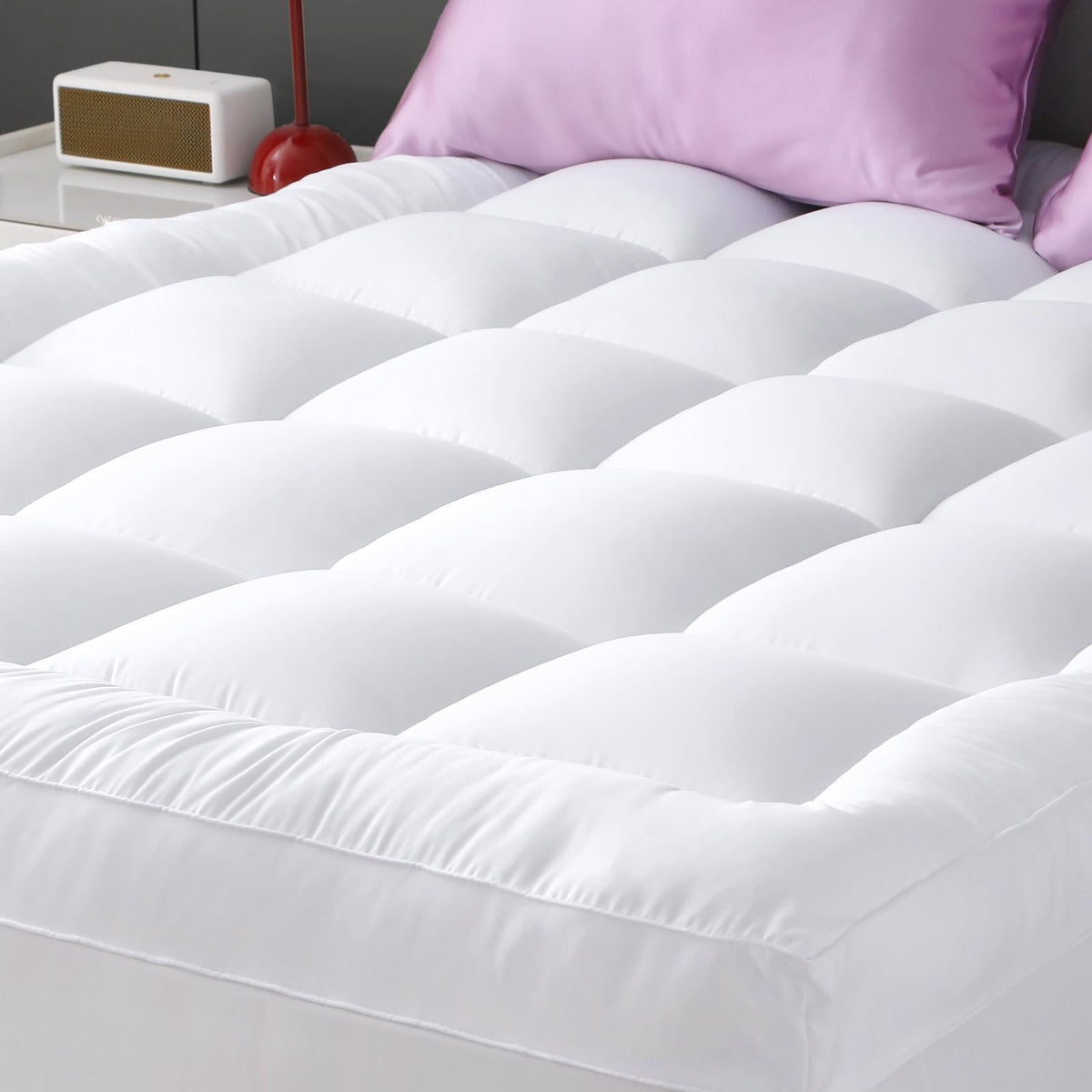 YUGYVOB Queen Mattress Topper Extra Thick, Cooling Plush Mattress Pad