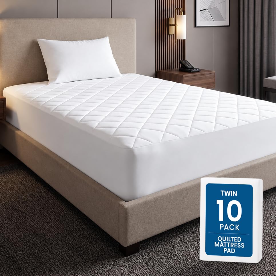 Queen Mattress Pad, Quilted Mattress Protector Topper fits 16" Deep Pocket