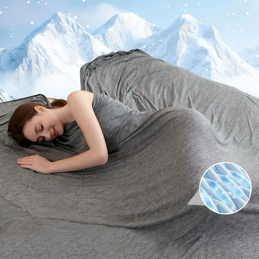 Queen Size & Twin Size Cooling Blanket - Nylon Fabric Cooling Bedding, Soft Silky-Soft Breathable Moisture-Wicking Dualtemp Sides Thin Layer, Easy Layering Easy Clean for Hot Sleepers Night Sweats, Summer Bedding Gift,sohochic
