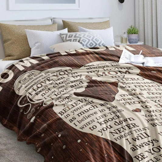 Gifts for Mom Soft Cozy Flannel Throw Blanket, Mothers Day Birthday Gifts for Mom from Son, Mom Gifts, Blanket Presents for Mother's Day, Christmas, Birthday Presents for Mother,,back to school,back to school shopping,home decor,sohochic