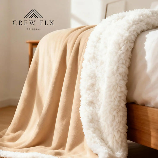 Waterproof Blanket for Bed Reversible Sherpa Throw with Leakproof TPU Layer Stain Resistant Washable Bed Protector with Soft Carry Bag Available in Different Colors