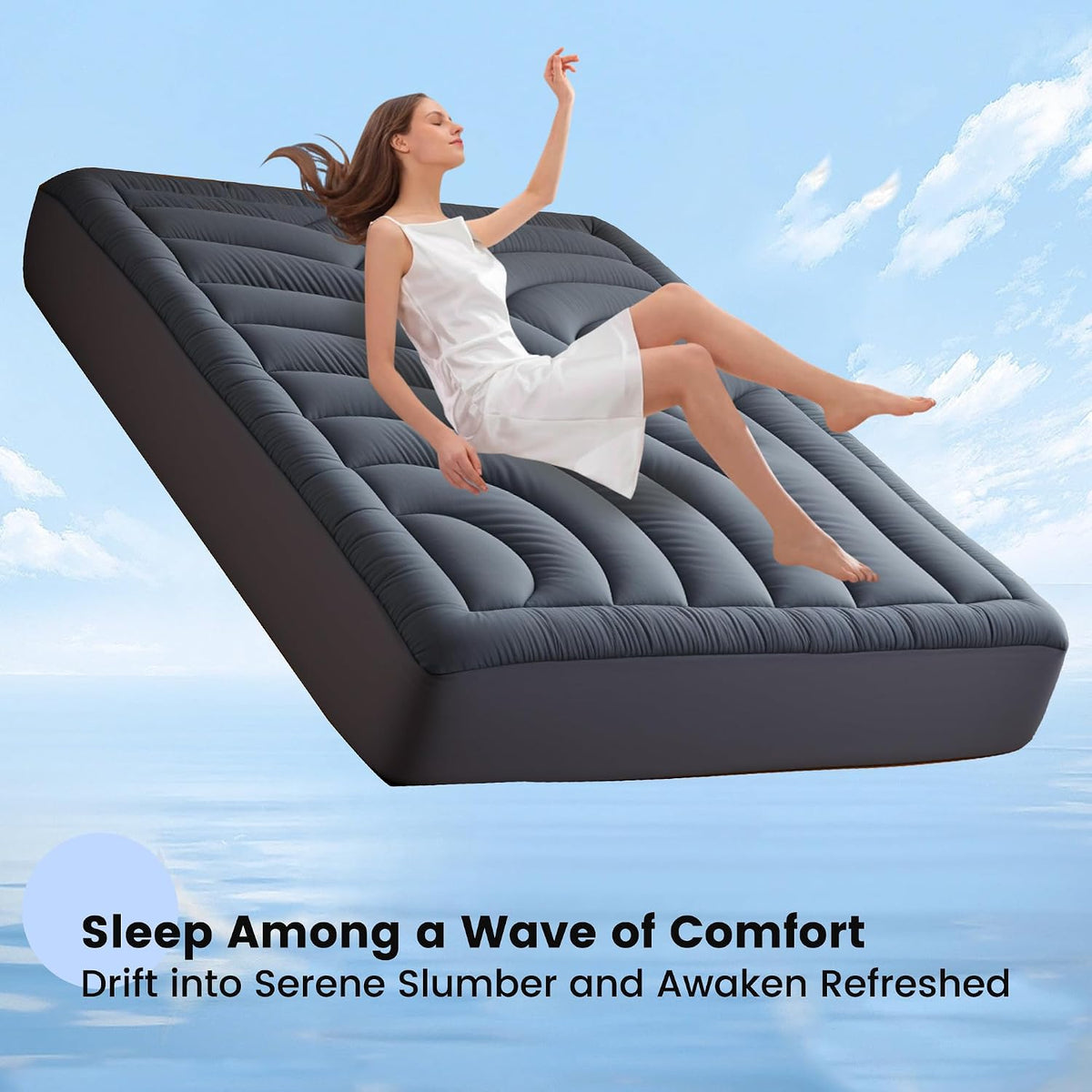 Waterproof Mattress Pad Queen, Quilted Fitted Queen Mattress Protector