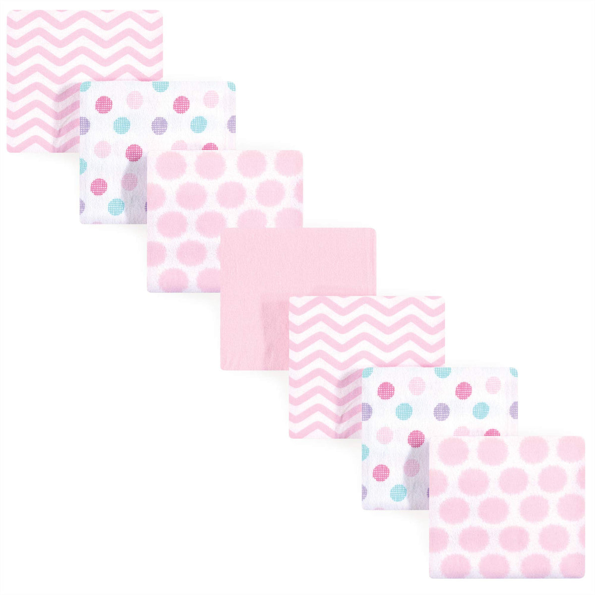 Luvable Friends Unisex Baby Cotton Flannel Receiving Blankets, Basic Elephant 7-Pack, One Size