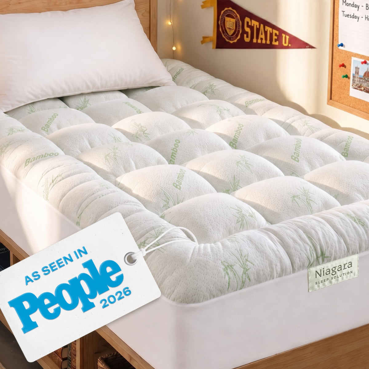 Niagara Sleep Solution Twin Ultra Soft Mattress Topper — Back Pain Relief