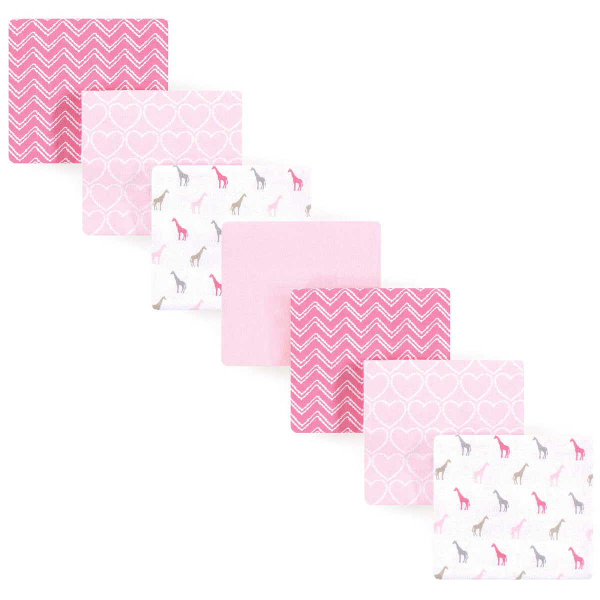 Luvable Friends Unisex Baby Cotton Flannel Receiving Blankets, Basic Elephant 7-Pack, One Size