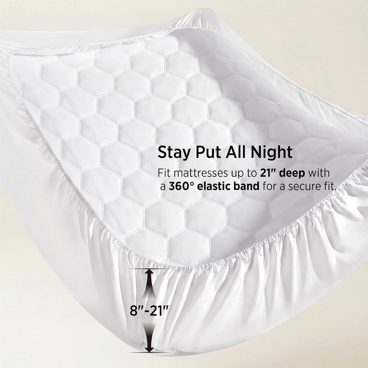 Bedsure Queen Mattress Pad, Mattress Topper with 8-21 Inches Deep Pocket