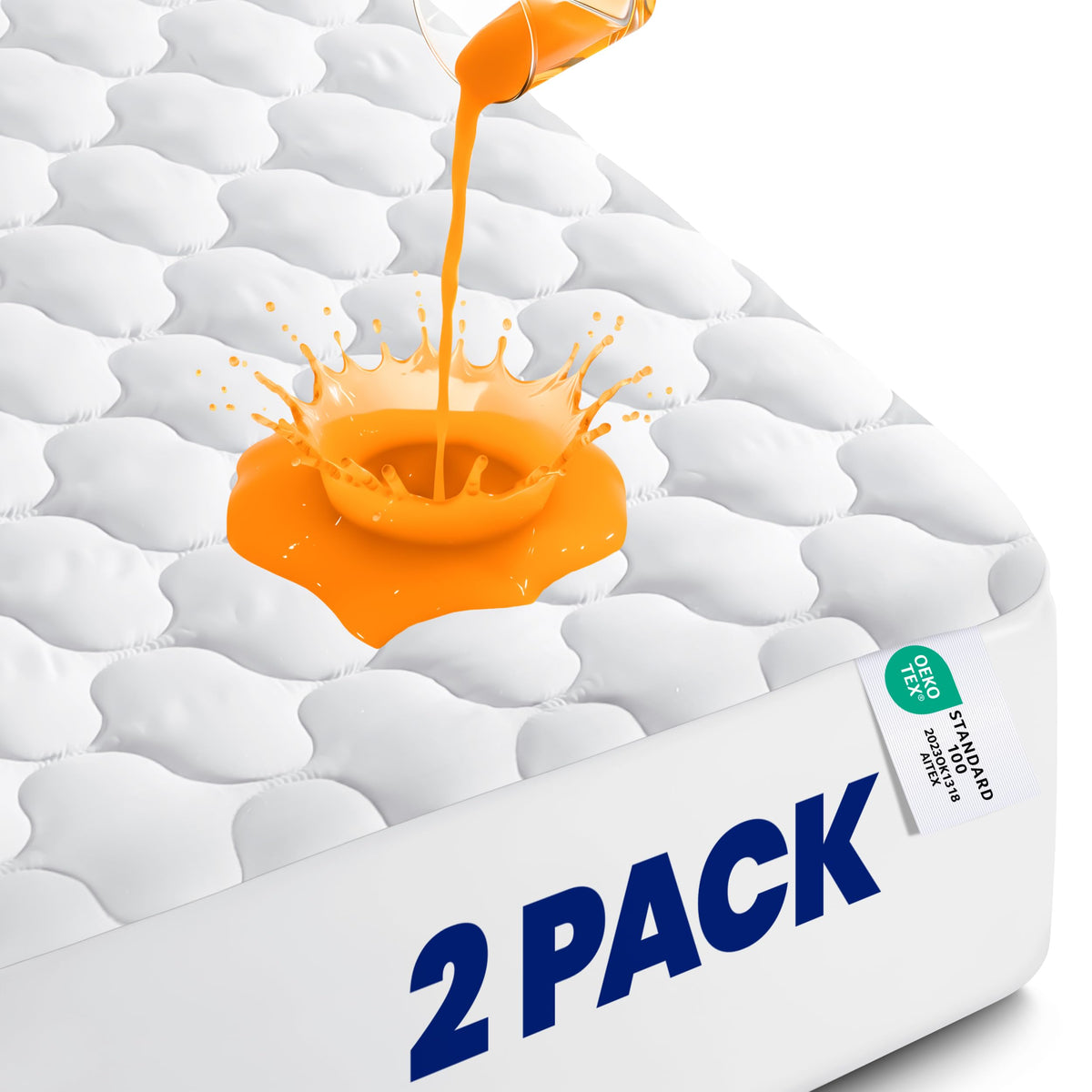 Waterproof Queen Mattress Protector, Mattress Pad fits Upto 16" Deep Pocket