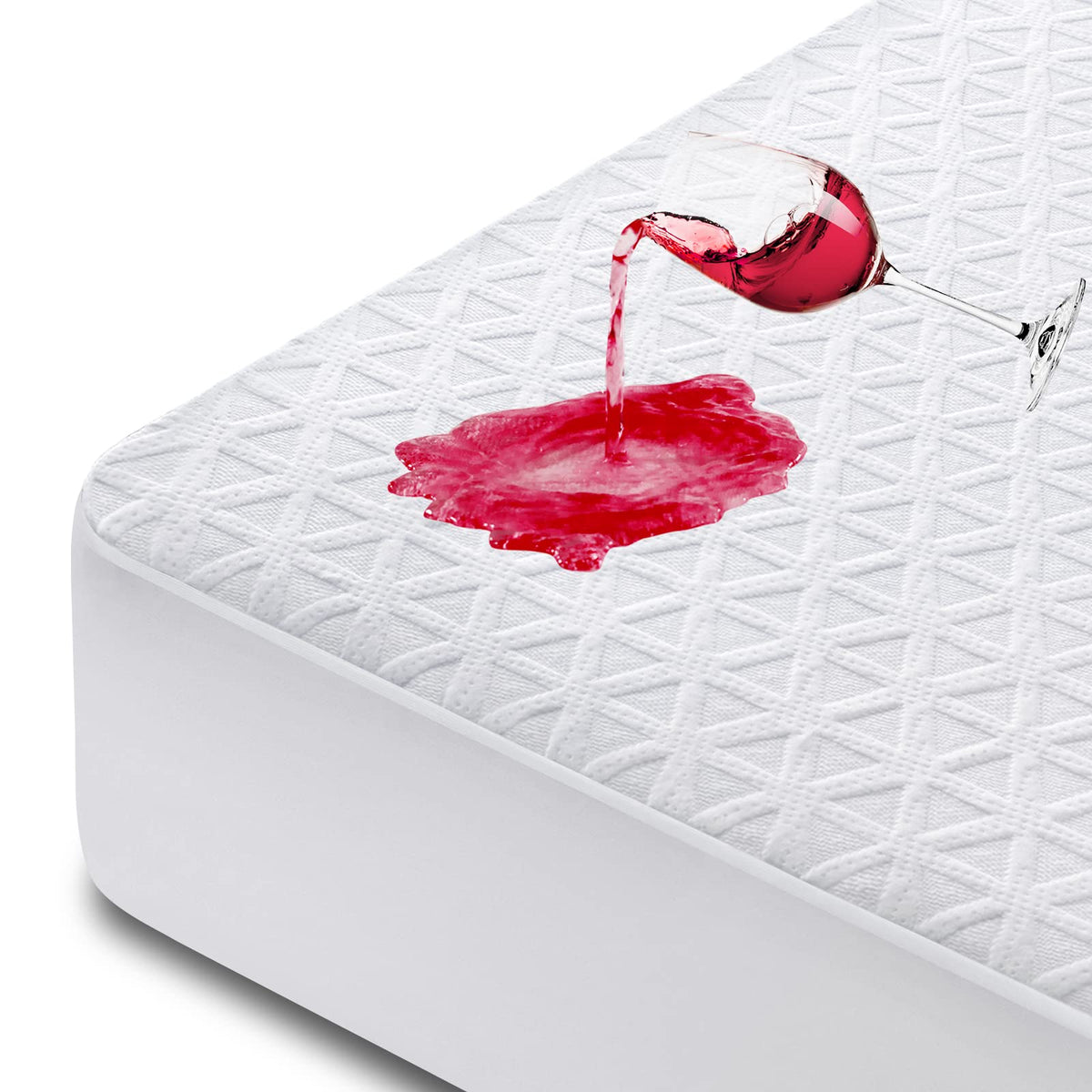Premium Waterproof Mattress Protector Full Size, Noiseless Deep Pocket