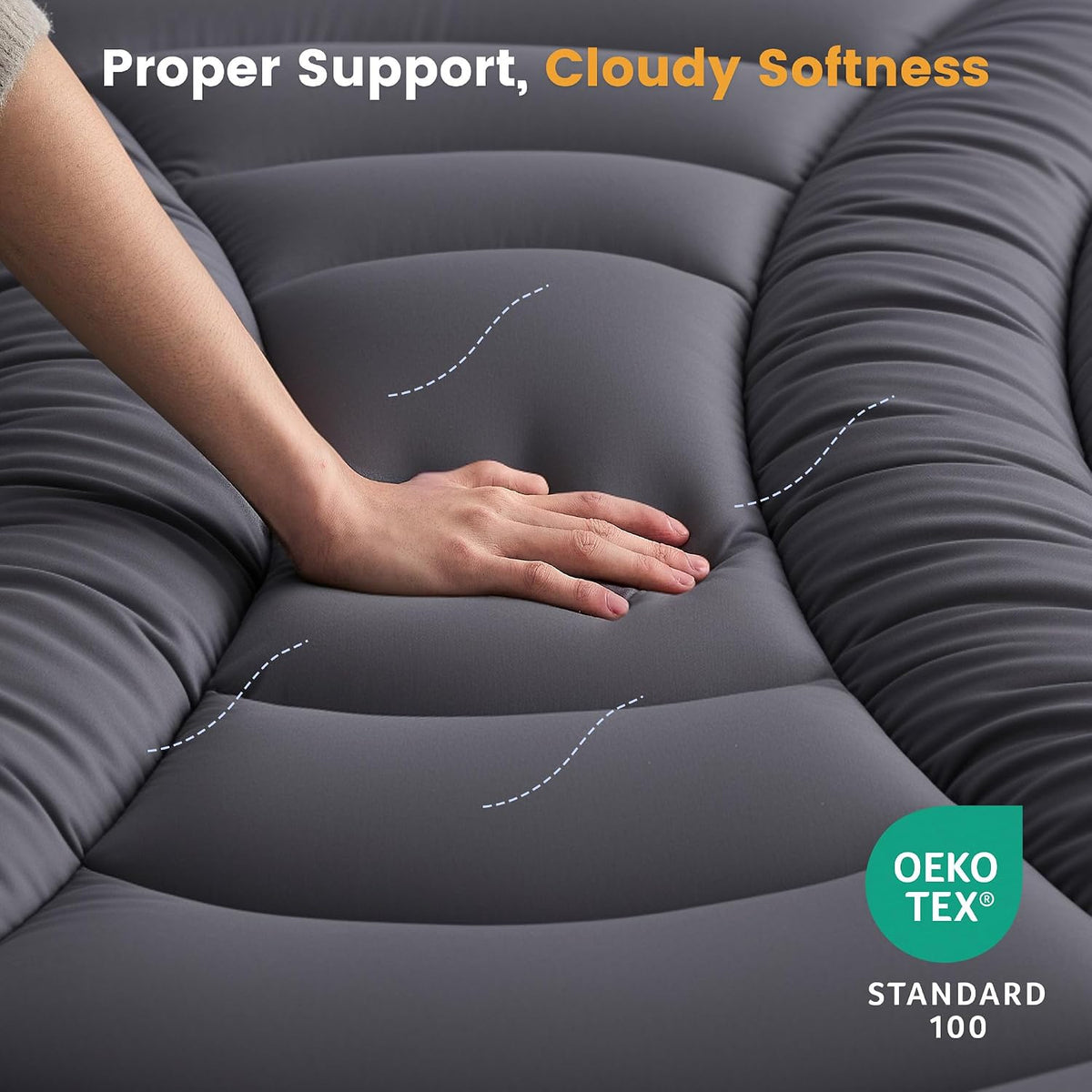 Waterproof Queen Mattress Pad, Noiseless Mattress Protector Queen Size