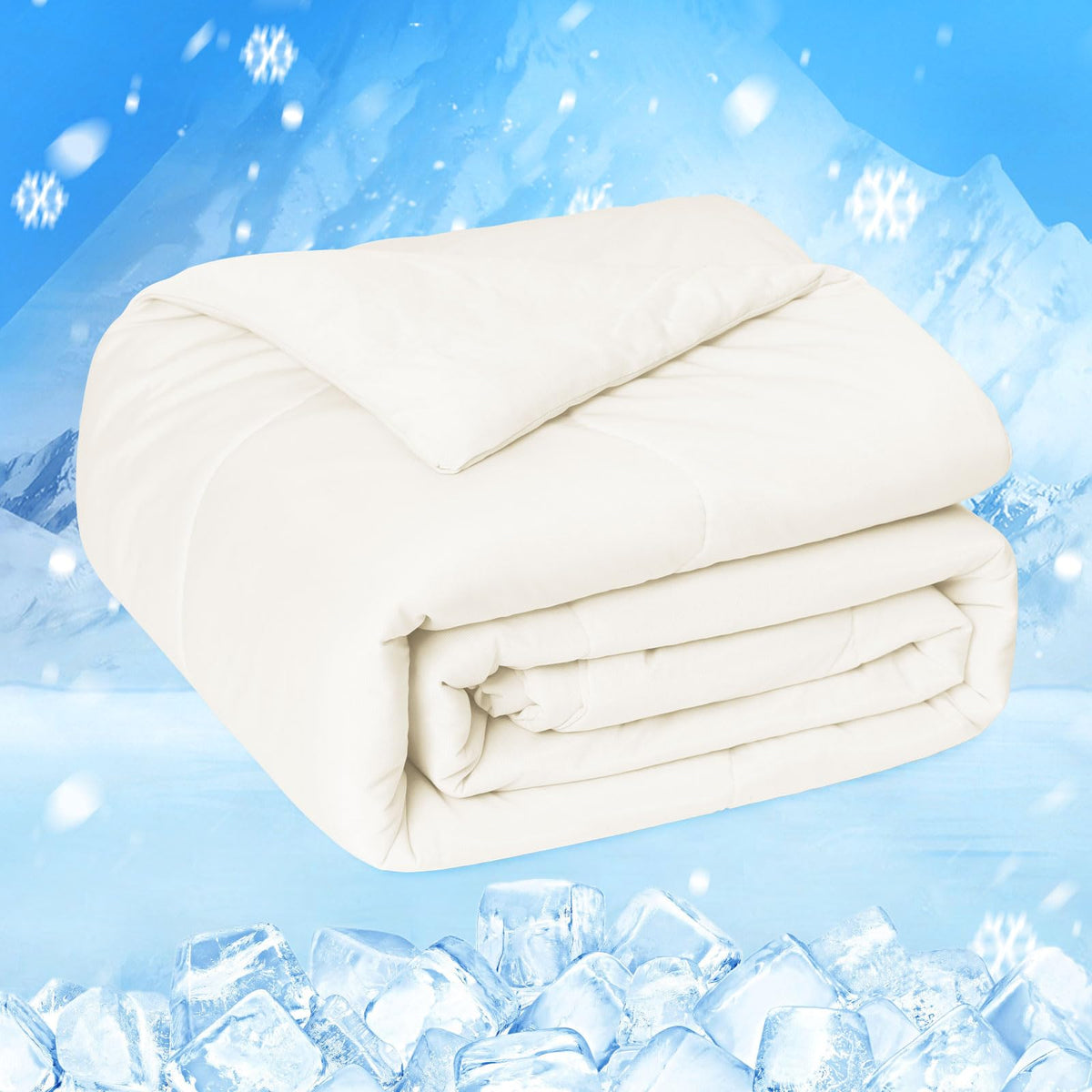 HOMFINE Cooling Comforter for Hot Sleepers Queen, Gray 90"x90"