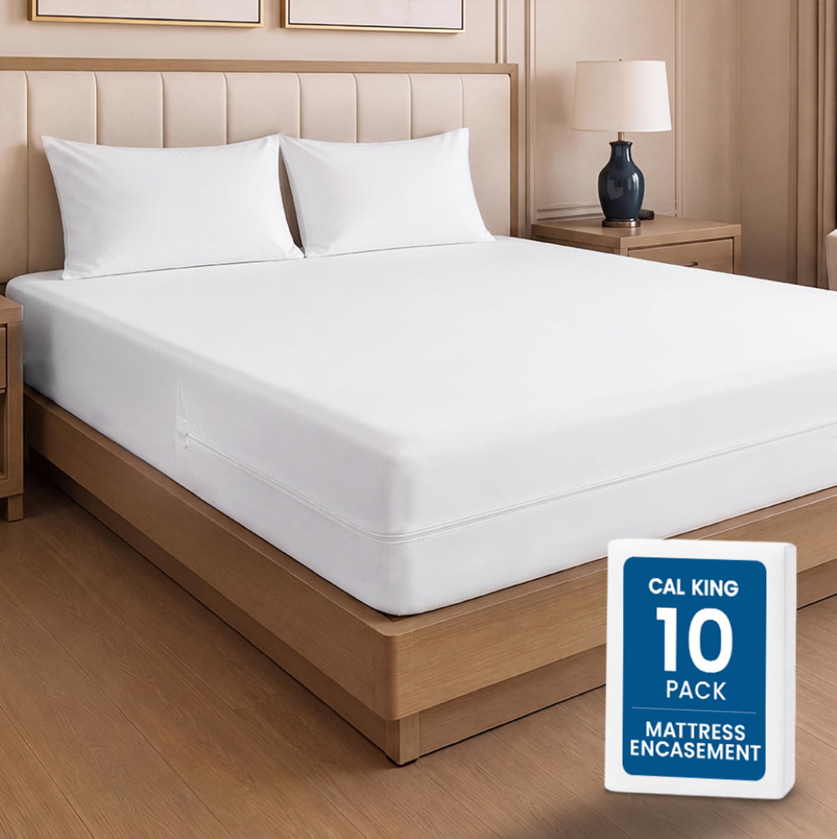 Utopia Bedding Waterproof Mattress Protector Queen Size, Zippered Mattress Encasement Bed Bug and Dust Mite Proof, Absorbent Six-Sided Mattress Cover