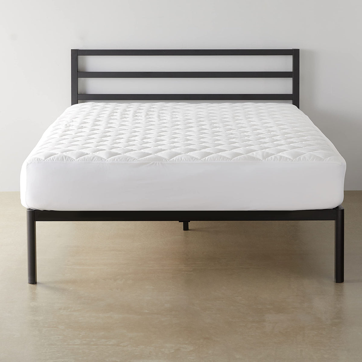 Amazon Basics Hypoallergenic Quilted Mattress Topper Pad, 18 Inches Deep, Twin, White